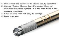Ręcznie robione kosmetyczne narzędzie do mikrobladowania brwi Złoty ręczny długopis do tatuażu