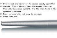17,3 cm długi srebrny długopis do tatuażu na brwi z igłą microblading